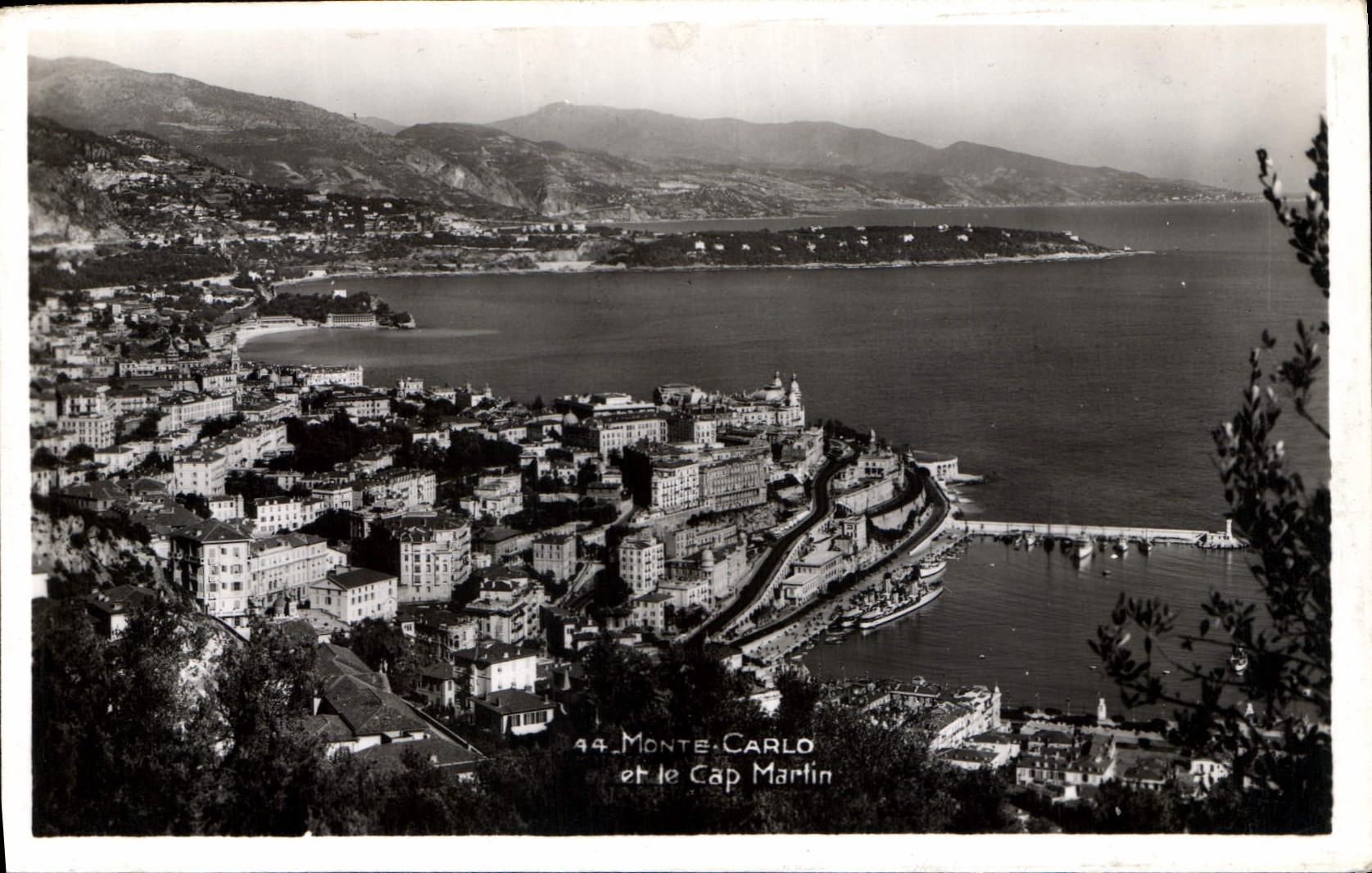 Monte-Carlo et le Cap Martin — vue panoramique — Les Éditions Frank, Nice