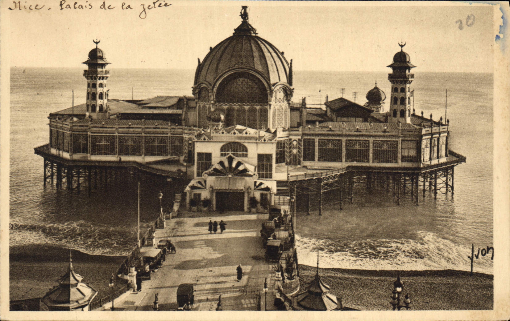 CPA Cote d'Azur Nice Alpes Maritimes Palais de la Jetee 