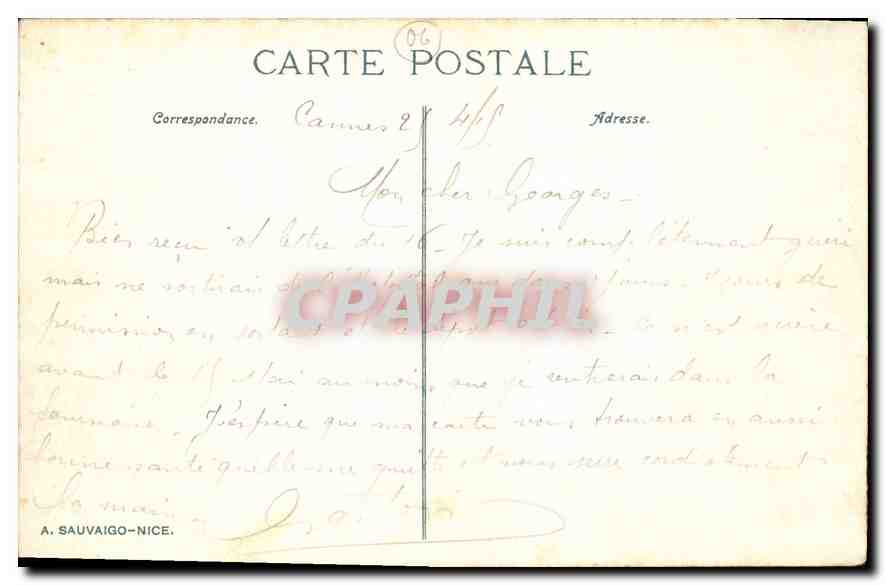 CANNES. Les Mouettes sur la Plage et le Suquet. ND. Phot. n°264 — Reverso
