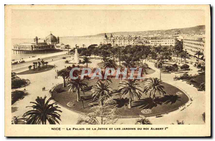 CPA Nice le Palais de la Jetee et les Jardins du Roi Albert Ier 