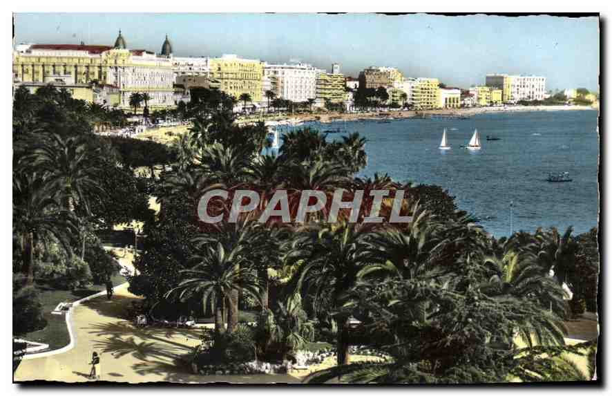 CPA La Cote d'Azur Cannes les Jardins et les Hotels sur la Croisette 