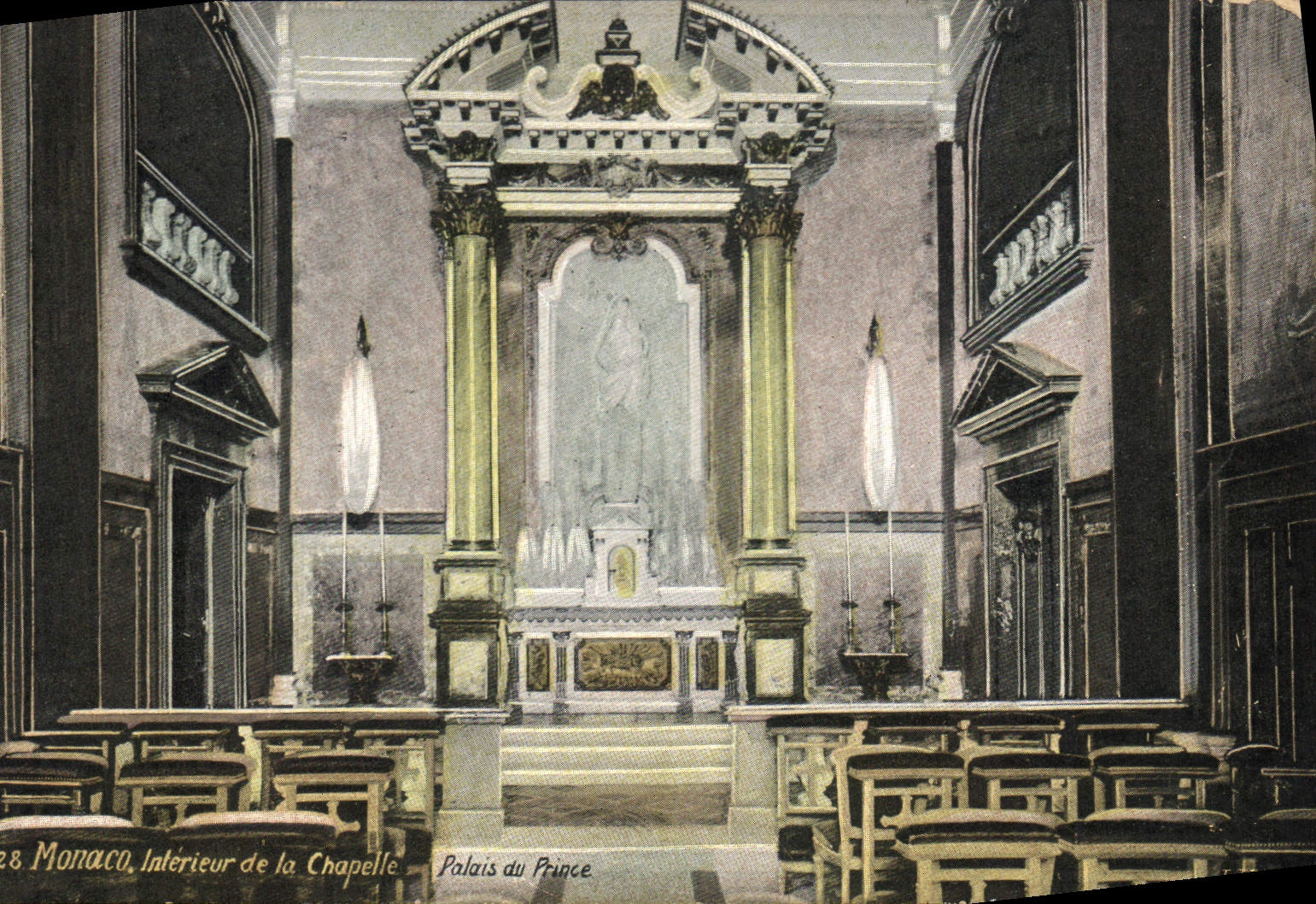CPA Monaco Interieur dela Chapelle Palais du Prince 