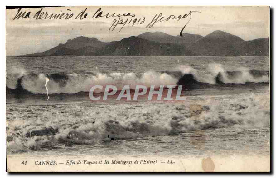 CPA Cannes Effet de Vagues et les Montagnes de l'Esterel 