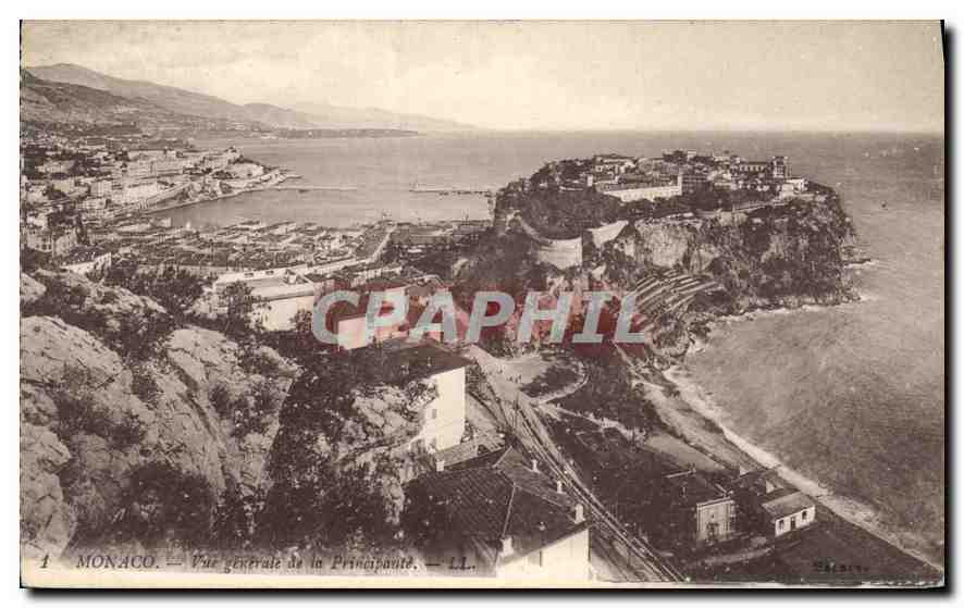 Monaco — Vue générale de la Principauté — LL.