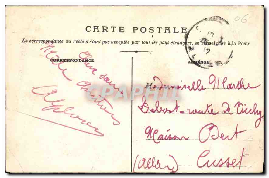 CPA Cannes Boulevard du Midi  — Rückseite