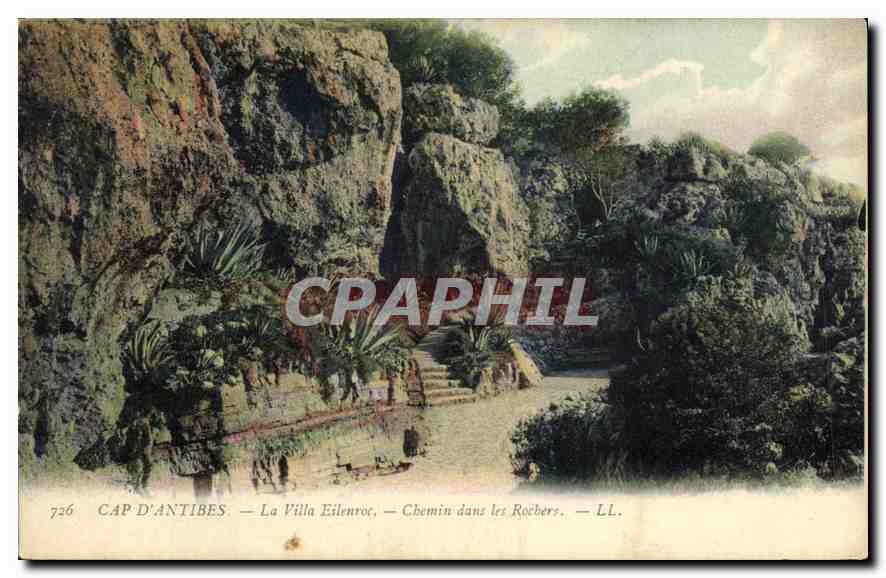 CPA Cap d'Antibes La Villa Eilenroc Chemin dans les Rochers 