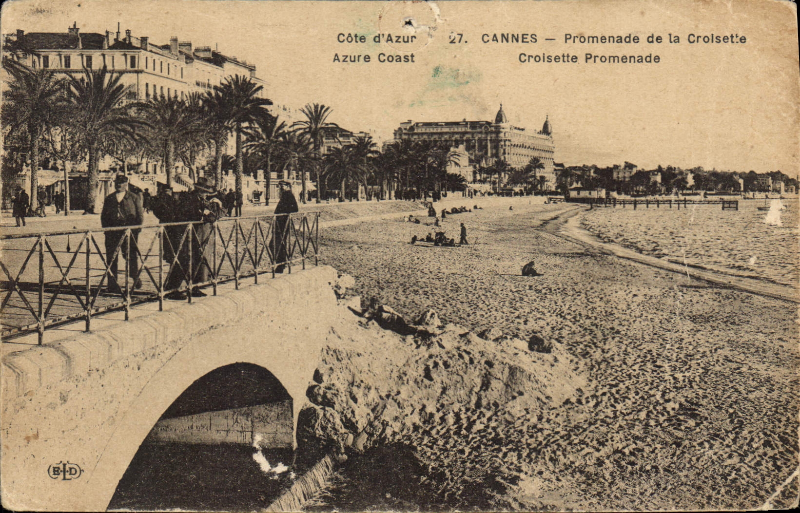 CPA Cote d'Azur Cannes Promenade de la Croisette 