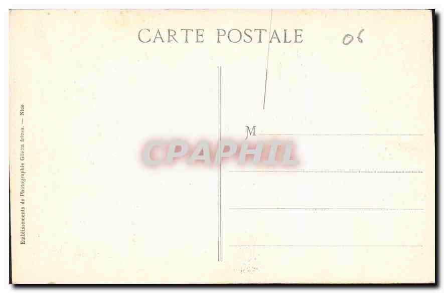 CPA Menton Vue prise entre les Fleurs Garavan  — Rückseite