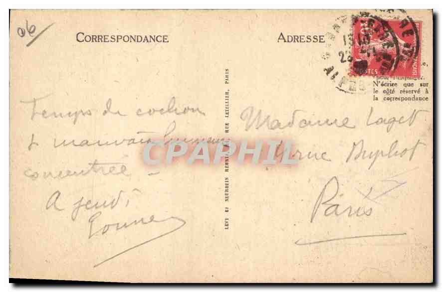 CPA Cannes Vue generale et les Iles de Lerins  — Verso