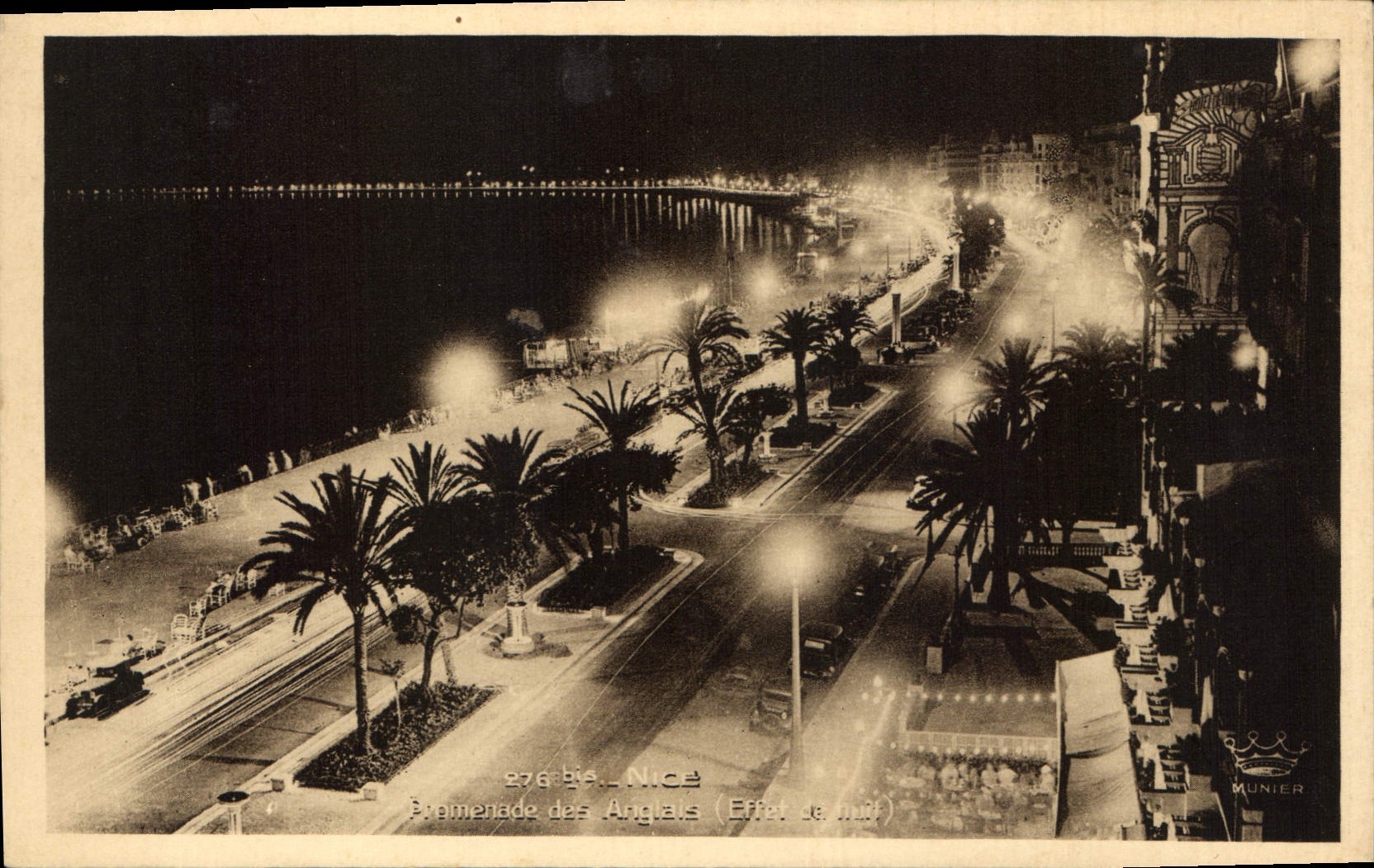 CPA Nice Promenade des Anglais Effet de Nuit 
