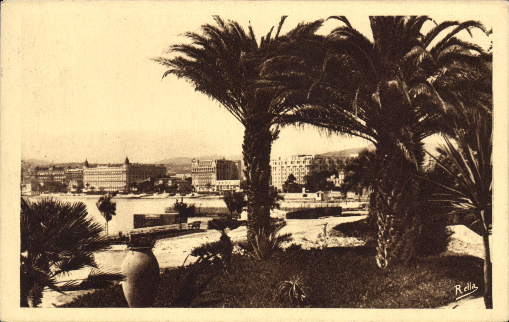CPA Cannes Les grands Hotels de la Croisette vus du Jardin des Hesperides 