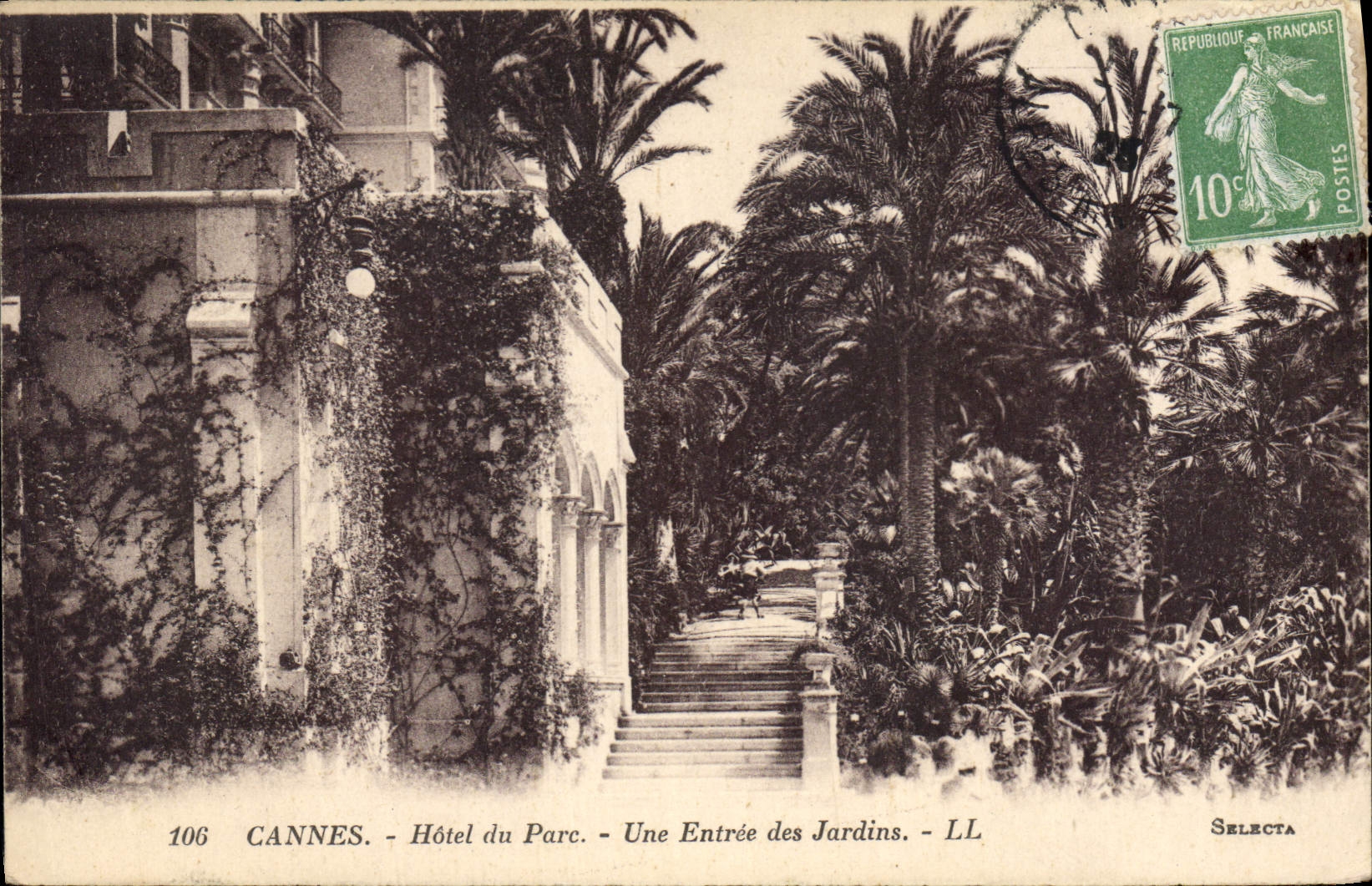 CANNES - Hôtel du Parc - Une Entrée des Jardins - LL - Selecta
