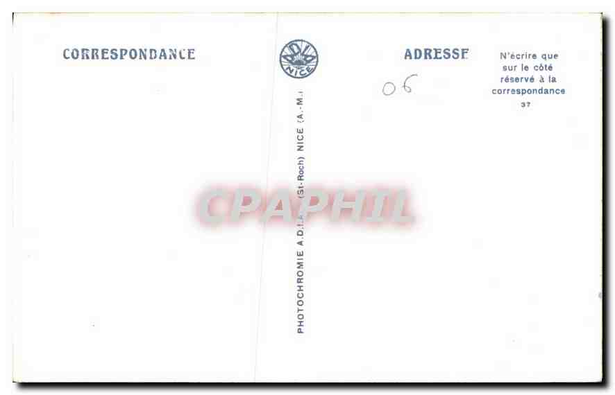 CPA Antibes et la Chaine des Alpes  — Back