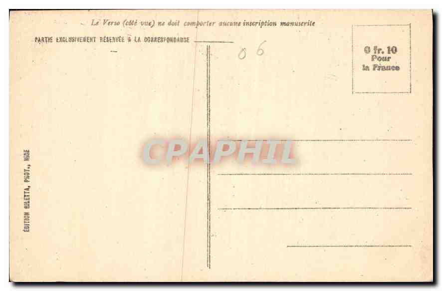Pont Saint-Louis — Frontière Française-Italienne — Édition Gallet, Nice, n° 954 — Achterkant