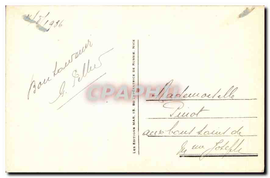 CPA Cannes Echapee sur la Croisette  — Verso