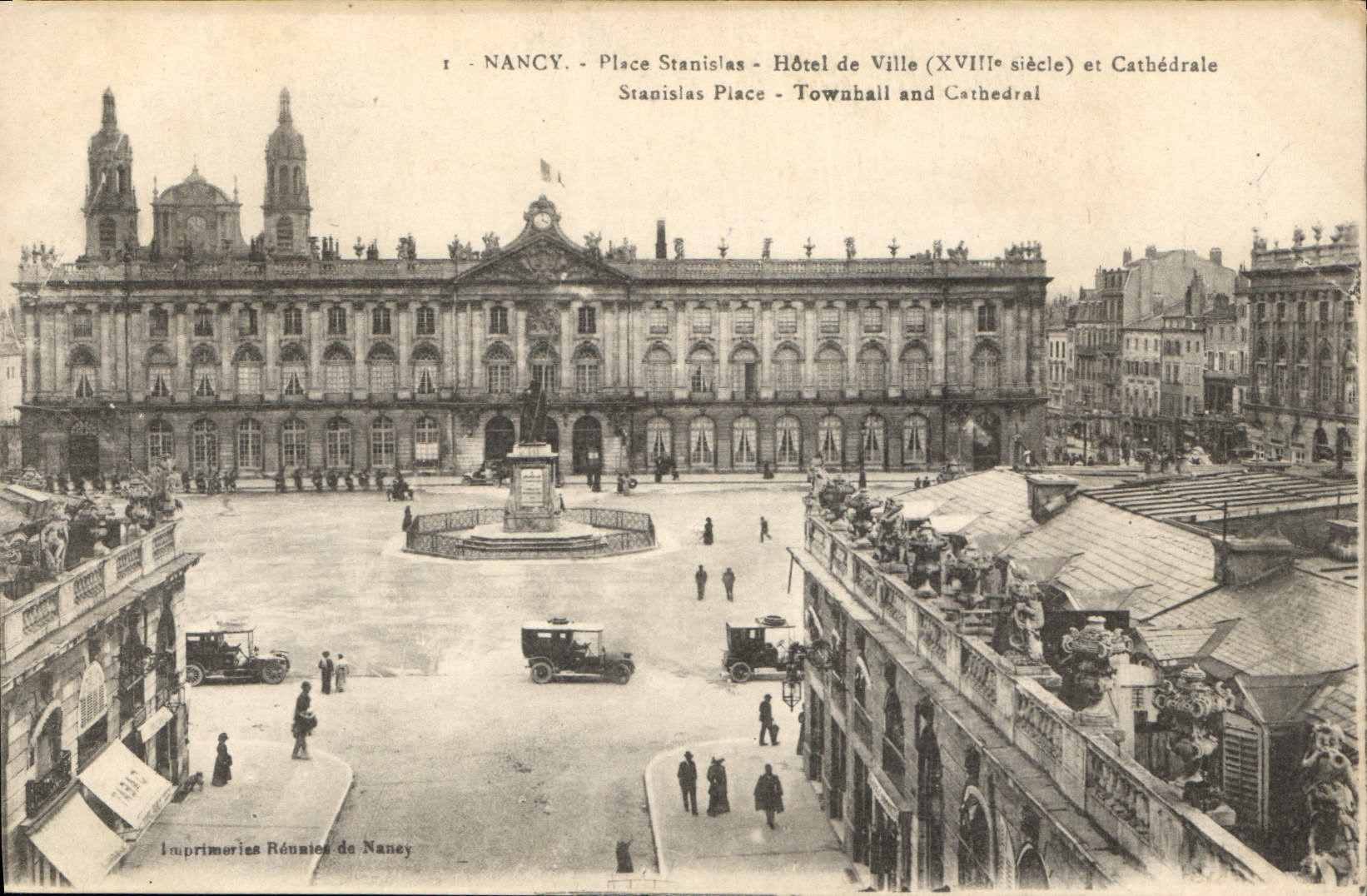 Nancy - Place Stanislas - Hôtel de Ville (XVIIe siècle) et Cathédrale