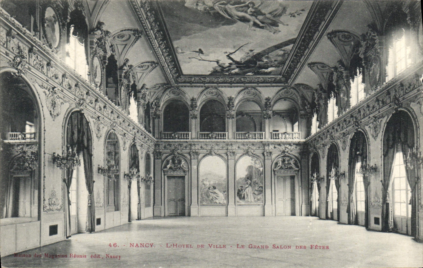 NANCY - L'Hôtel de Ville - Le Grand Salon des Fêtes — Maison des Magasins Réunis, édit. n°46
