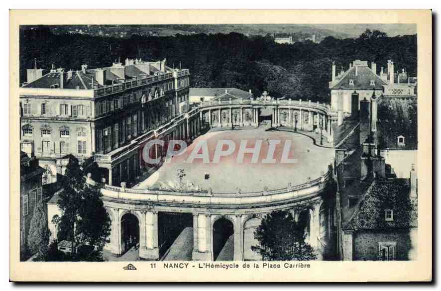 NANCY - L'Hémicycle de la Place Carrière — éditeur Dory, Imprimeur, 24 Rue St-Jean