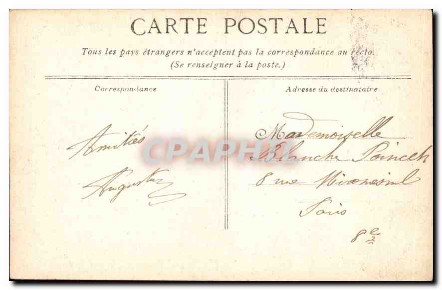 CPA Parc de Versailles Bassin d'Apollon  — Verso