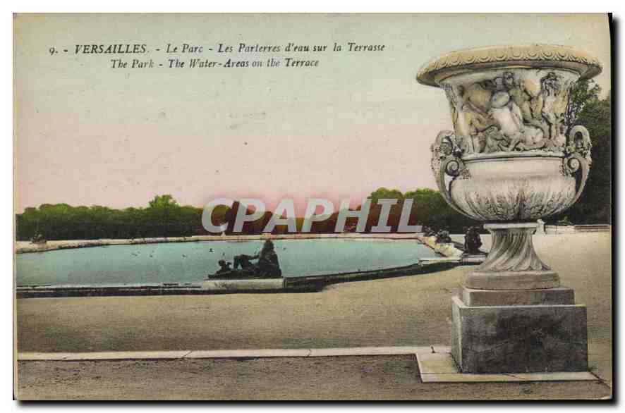 CPA Versailles le Parc Les Parlerres d'eau sur la Terrasse 