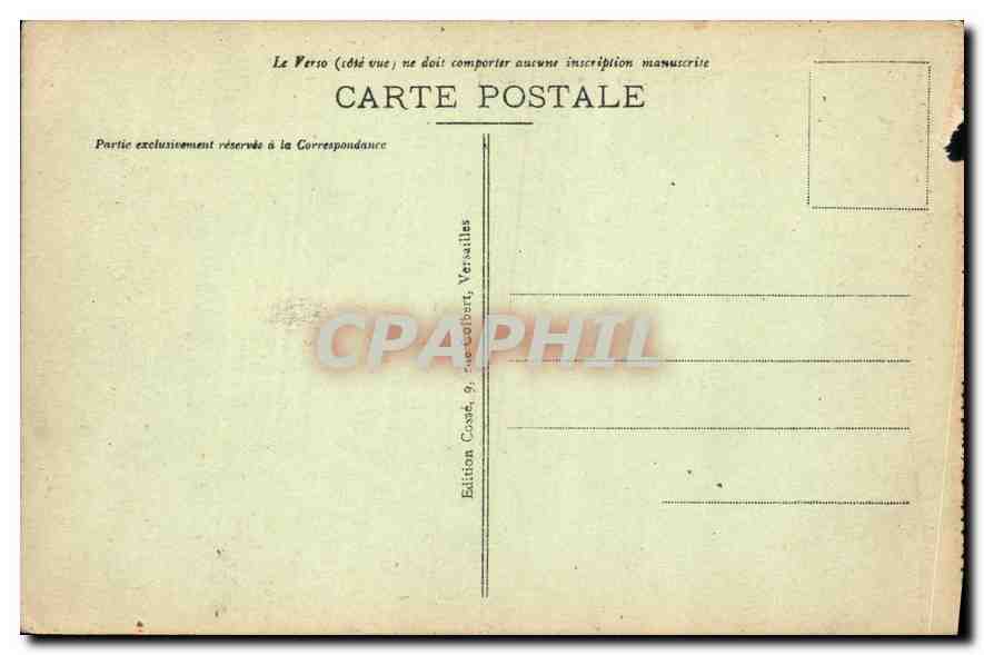 CPA Versailles Les Grandes Eaux au Bassin de Neptune  — Verso