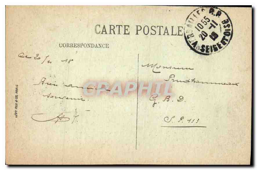CPA Versailles Le Chateau Galerie des glaces  — Verso