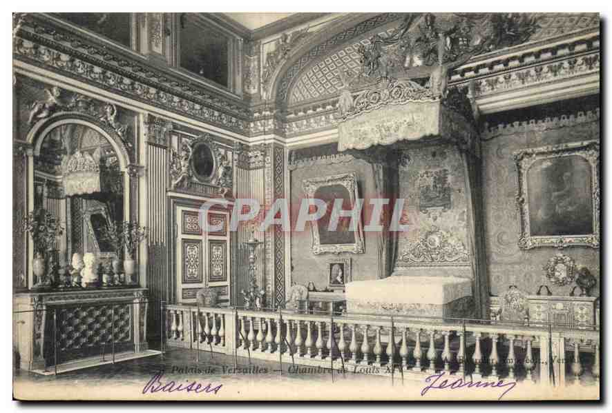 CPA Palais de Versailles Chambre de Louis XIV 