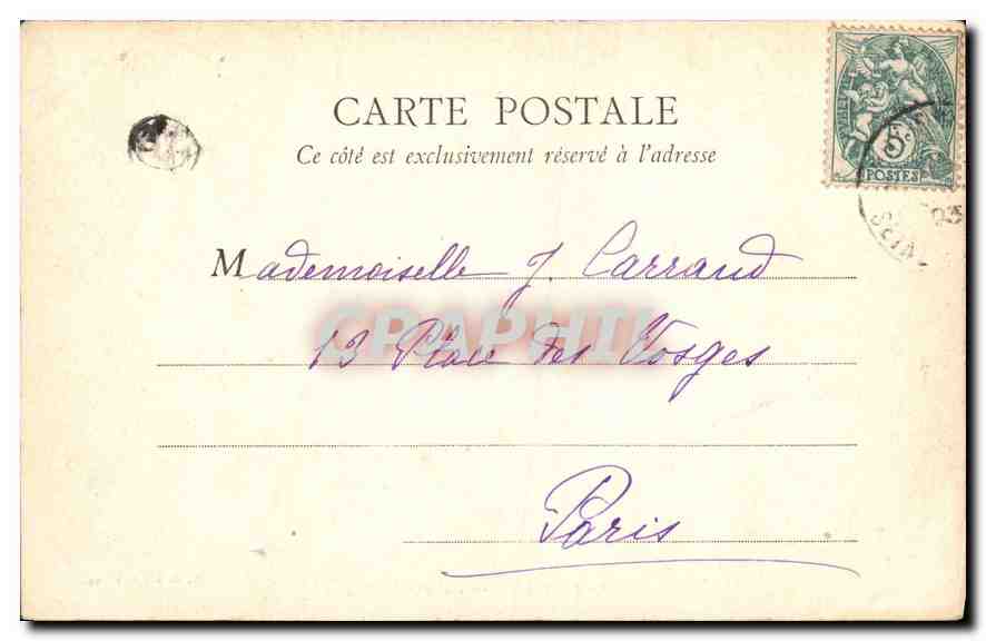 CPA Palais de Versailles galerie des Glaces  — Verso