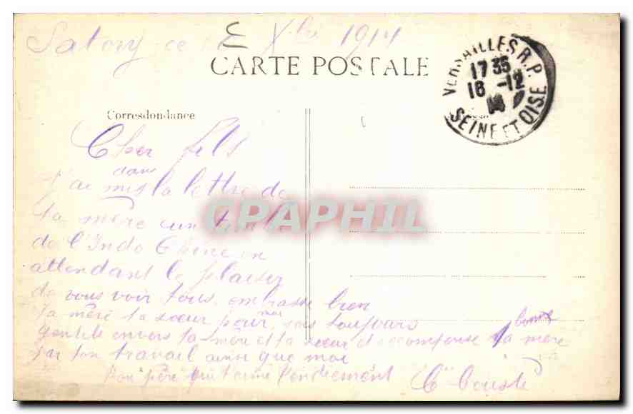 Versailles — Hameau du Petit Trignon - Les Cuisines — Édit. Conné, n°22 — Rückseite