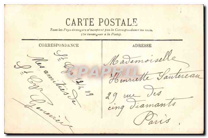 CPA Versailles Les Grandes Eaux Bassin de Neptune  — Verso