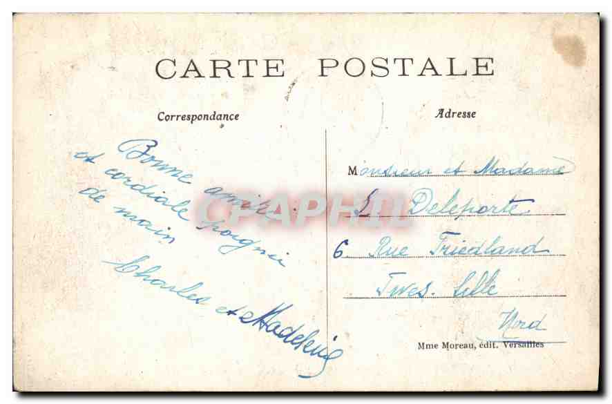 CPA Versailles Musee des Voitures  — Verso