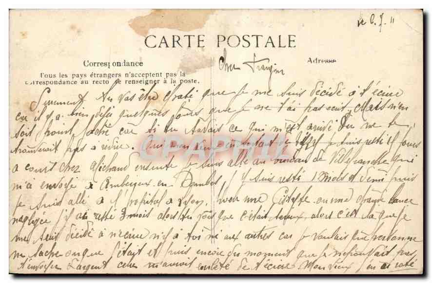Versailles — Vue Générale du Parc et du Château — CPAPHIL — Verso