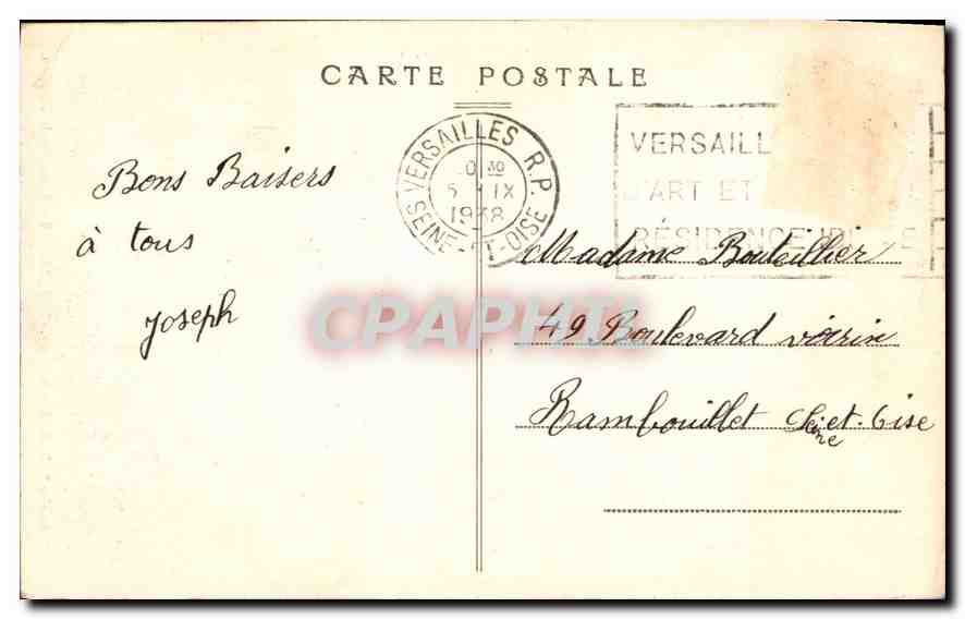 CPA Petit Seminaire N D du Grandchamp Versailles Samuel ou la Vocation  — Verso