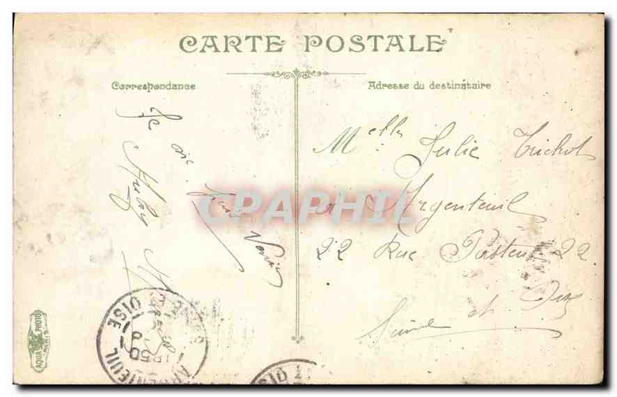 CPA Jardin de Versailles l'Embarcadere  — Verso