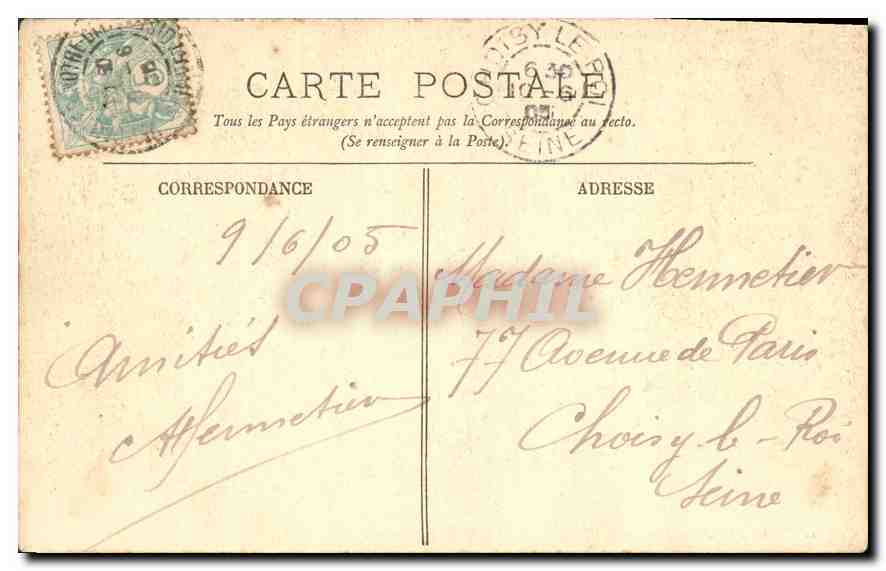 CPA Versailles Le Chateau Galerie des Batailles  — Rückseite