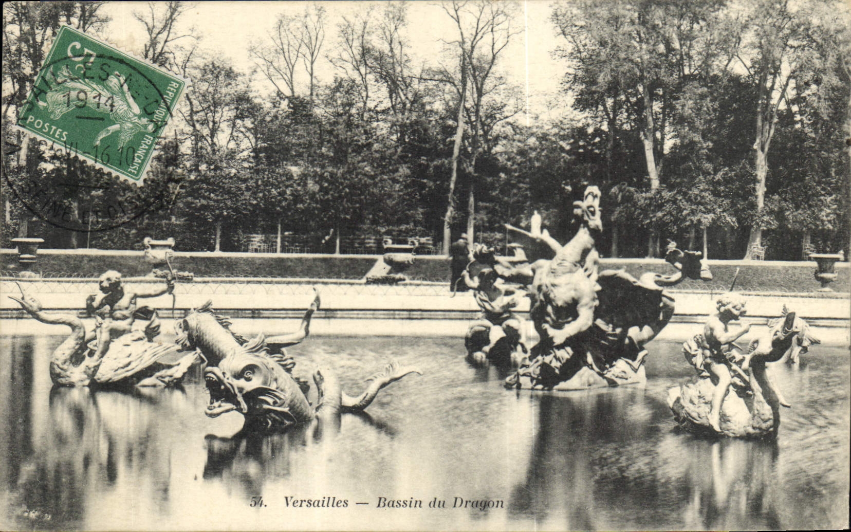 CPA Versailles Bassin du Dragon 