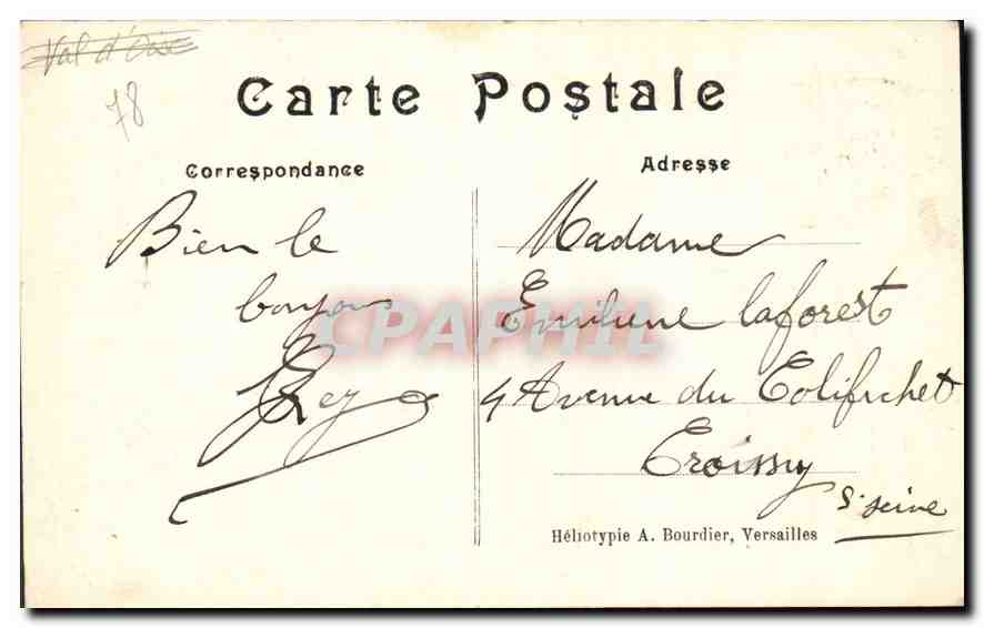 CPA Versailles Bassin du Dragon  — Verso