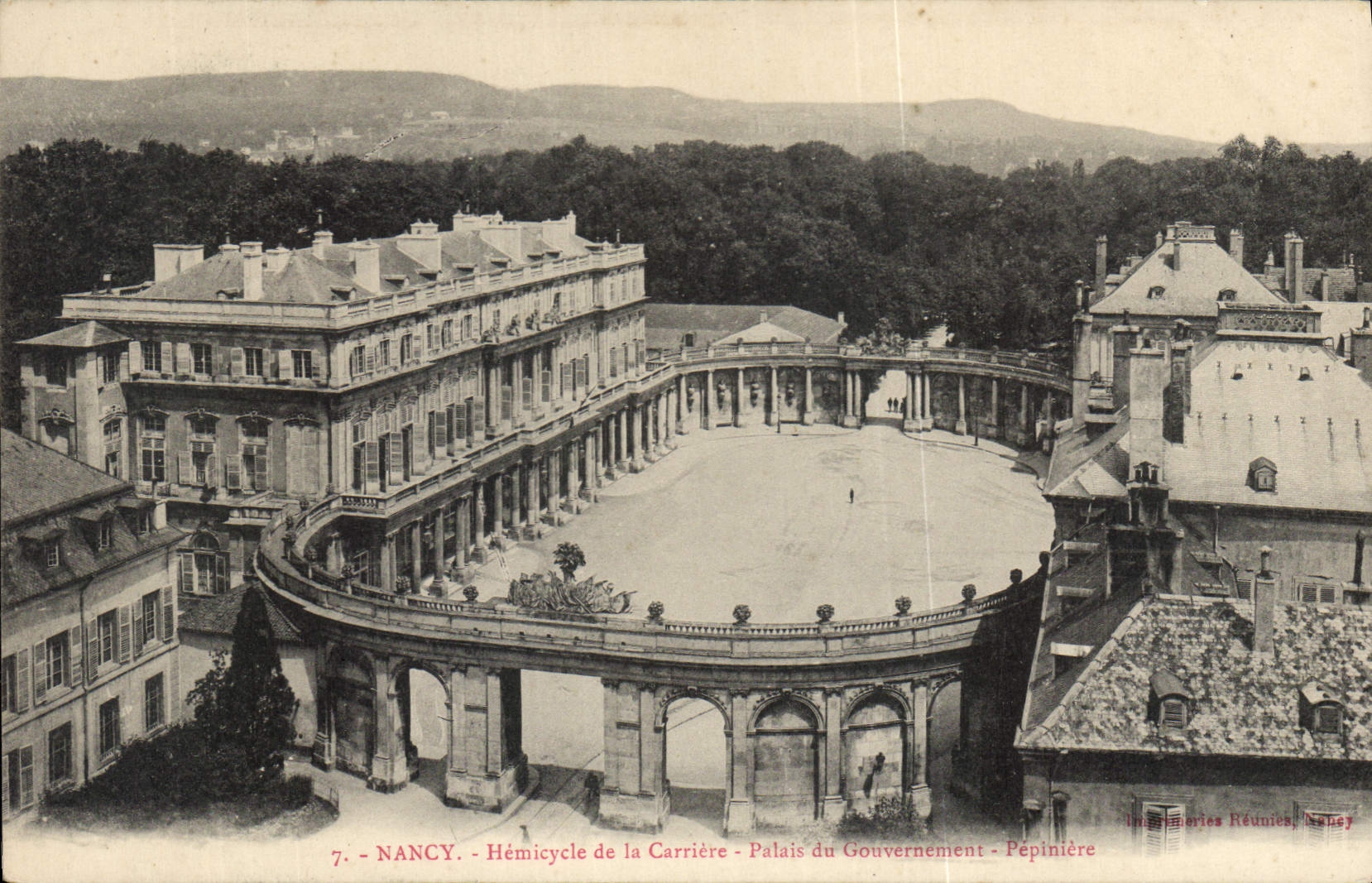 Nancy - Hémicycle de la Carrière - Palais du Gouvernement - Pépinière