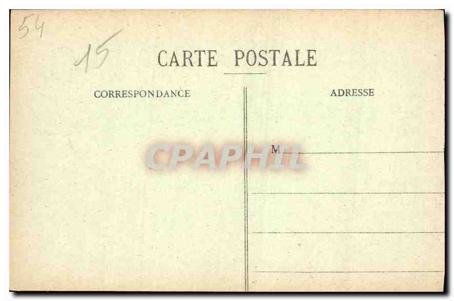 CPA Nancy Hemicycle de la Carriere et Palais du Gouvernement  — Verso