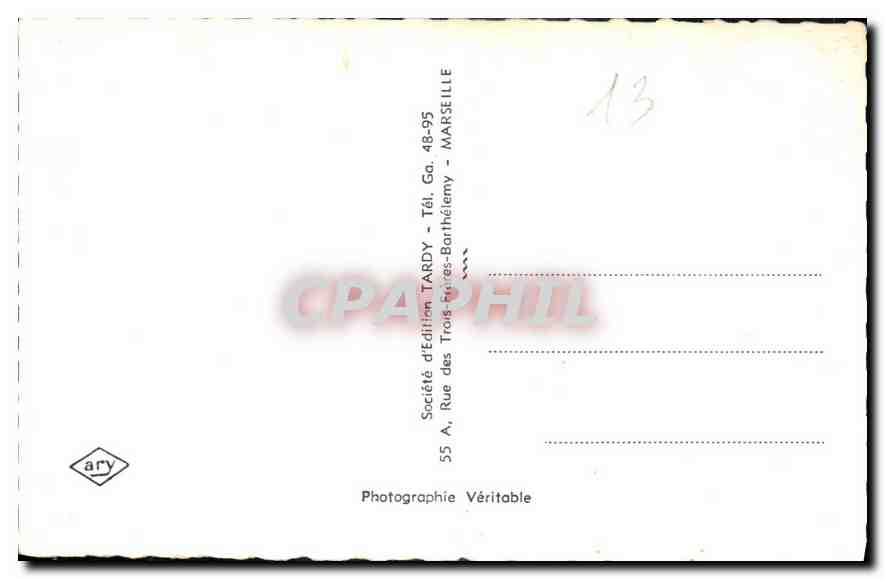 CPA Souvenir de Marseille  — Verso