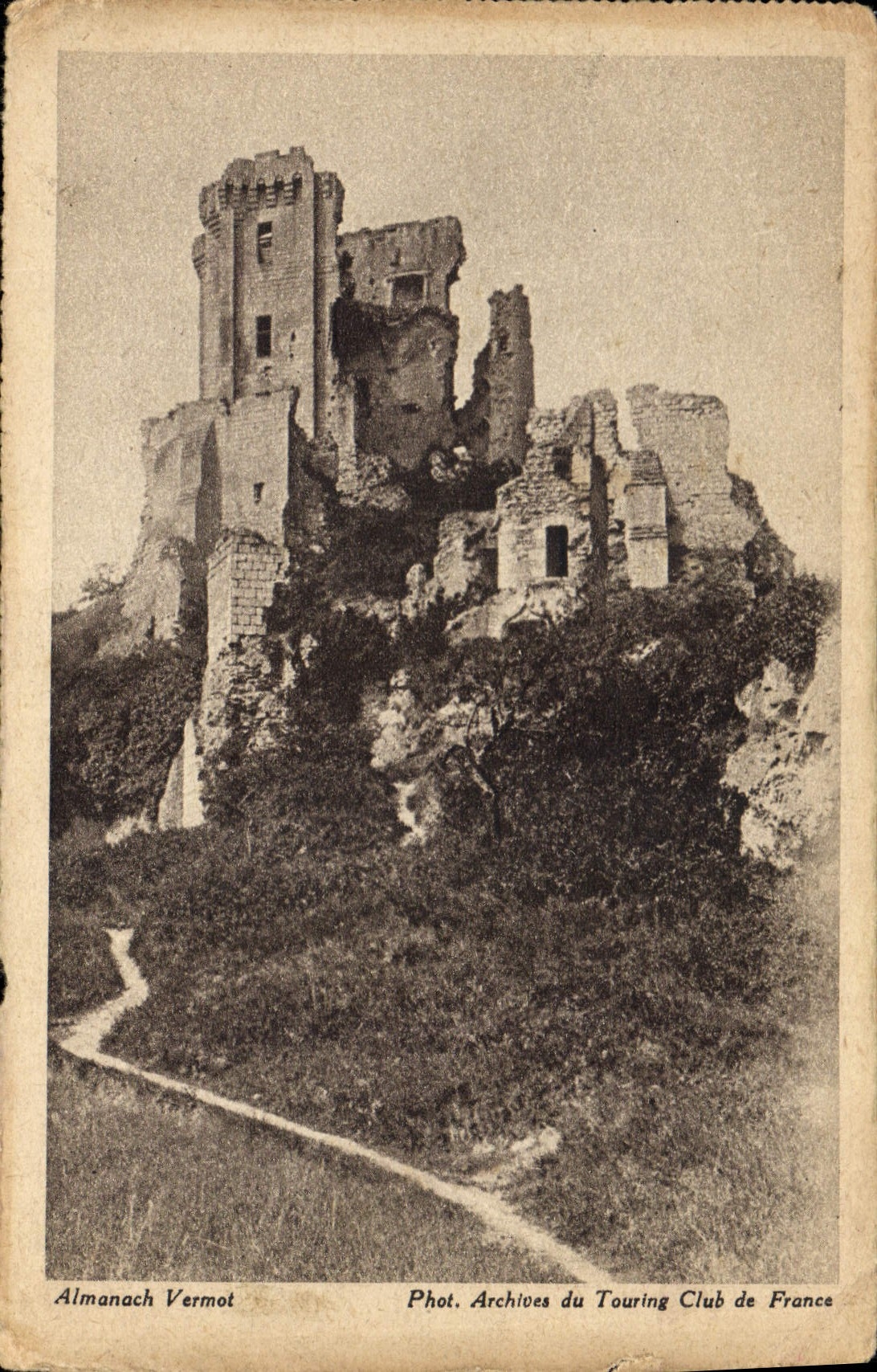 Schloss Lavardin — Ruinen — Almanach Vermot, Fotografie. Archiv des Touring Club Frankreichs
