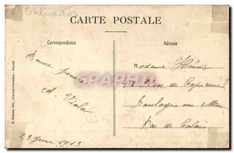 CPA Aux Pieds de N D de la Delivrande j'ai prie pour Vous  — Verso