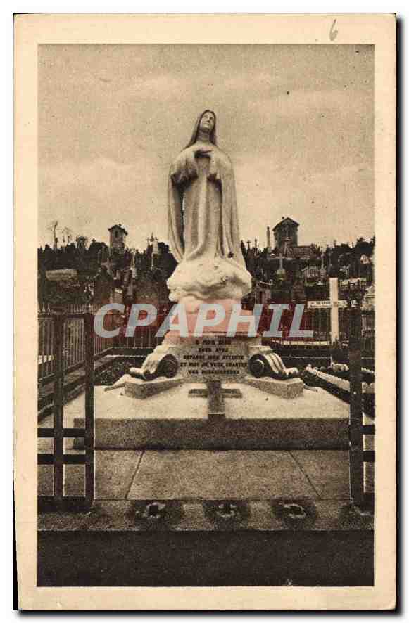Statue de Notre-Dame de Lourdes — Monument élevé au Cimetière des Carmélites de Paris — n°6