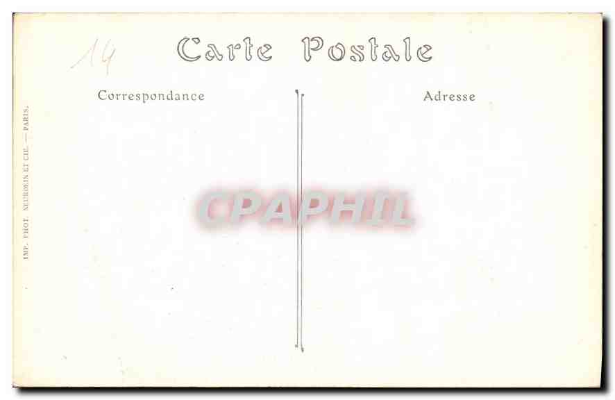 CPA Caen Ancien Hotel de Than  — Verso