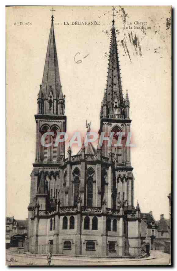 CPA La Delivrande Le Chevet de la Basilique 