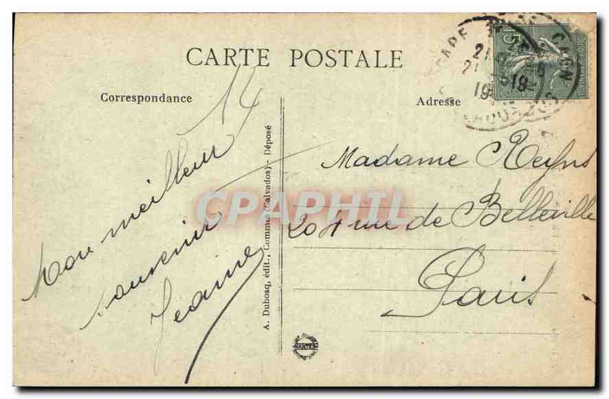 CPA La Delivrande Le Chevet de la Basilique  — Verso