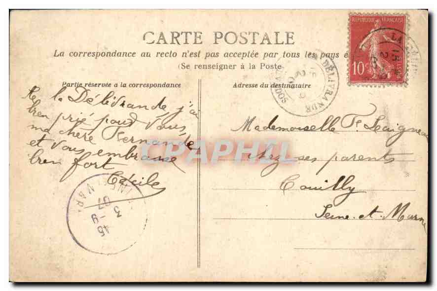 CPA La Delivrande La Vierge Miraculeuse  — Verso