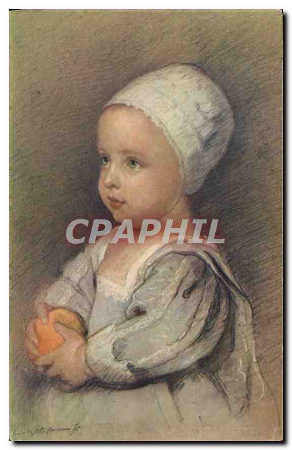 CPA Comite National de l'Enfance Van Dyck Portrait d'Enfant 