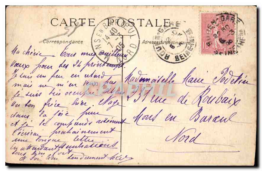 CPA Espieglerie  — Verso