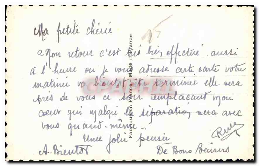 CPA Billet doux Femme — Rückseite